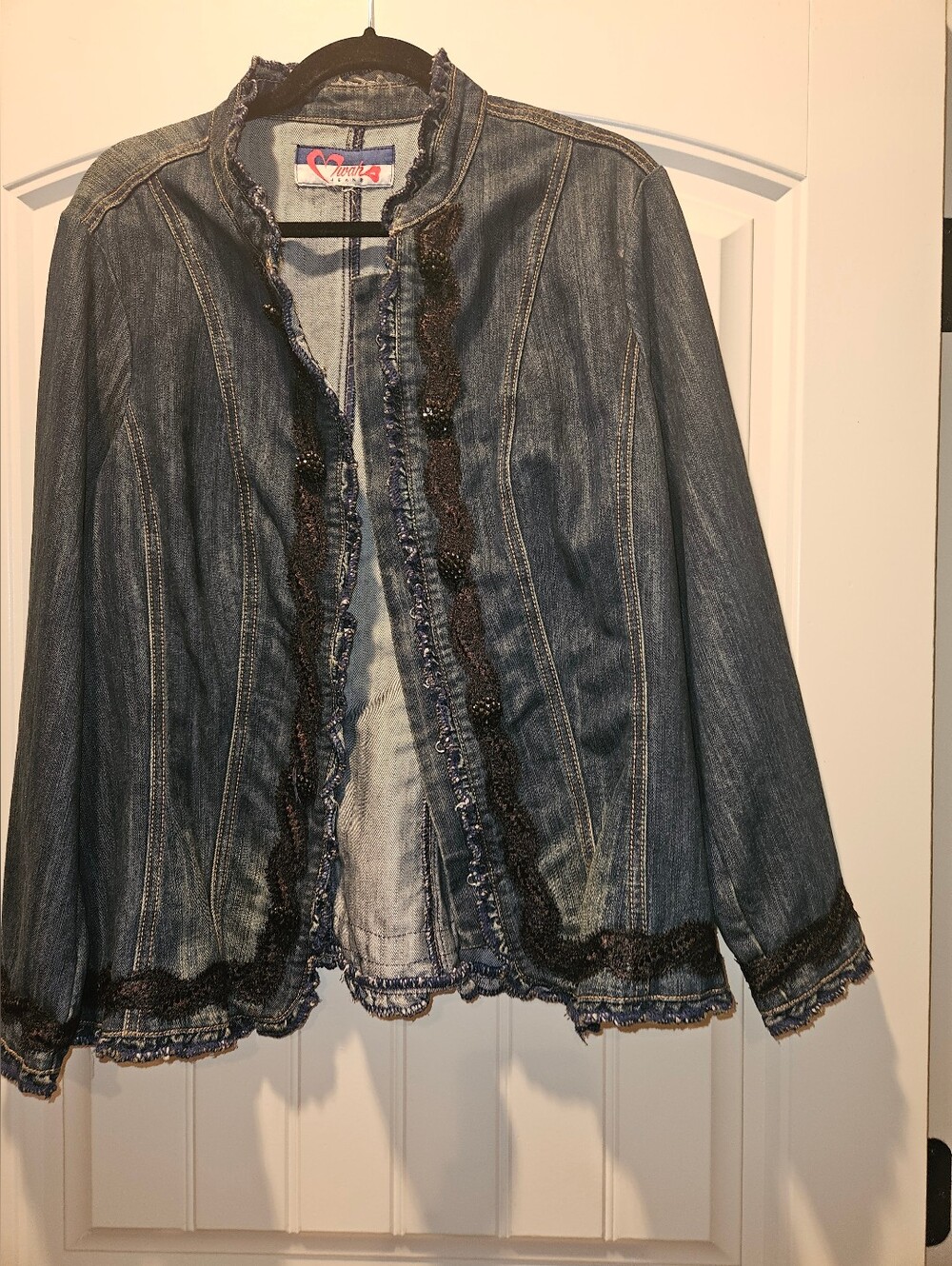 MWAH  Embelished Jean Jacket Xl